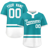 Custom Two-Button Baseball Jersey Personalized Classic Style Bottom Stripe Casual Unisex Streetwear For Adult