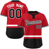 Custom Two-Button Baseball Jersey Personalized Classic Style Bottom Stripe Casual Unisex Streetwear For Adult