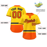 Custom Two-Button Baseball Jersey Personalized Classic Style Stripe Casual Unisex Streetwear For Adult