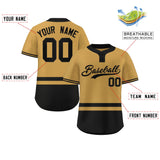 Custom Two-Button Baseball Jersey Personalized Classic Style Stripe Casual Shorts Sleeve Uniforms