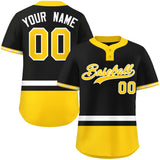 Custom Two-Button Baseball Jersey Personalized Classic Style Stripe Casual Shorts Sleeve Uniforms
