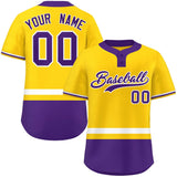Custom Two-Button Baseball Jersey Personalized Classic Style Stripe College Mesh Shirt