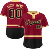 Custom Two-Button Baseball Jersey Personalized Classic Style Stripe Sports Shirts Outdoor Jersey