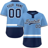 Custom Two-Button Baseball Jersey Personalized Classic Style Stripe Sports Shirts Men Youth
