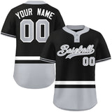 Custom Two-Button Baseball Jersey Personalized Classic Style Stripe Sports Shirts Men Youth
