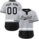 Custom Two-Button Baseball Jersey Personalized Classic Style Stripe Sports Shirts Men Youth