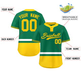 Custom Two-Button Baseball Jersey Personalized Classic Style Stripe Sports Shirts Men Youth