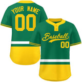 Custom Two-Button Baseball Jersey Personalized Classic Style Stripe Sports Shirts Men Youth