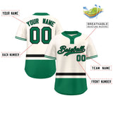 Custom Two-Button Baseball Jersey Personalized Classic Style Stripe Sports Shirts Men Youth