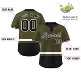 Custom Two-Button Baseball Jersey Personalized Classic Style Stripe Sports Shirts Men Youth