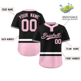 Custom Two-Button Baseball Jersey Personalized Classic Style Stripe Sports Shirts Men Youth