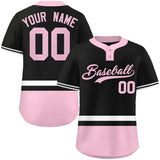 Custom Two-Button Baseball Jersey Personalized Classic Style Stripe Sports Shirts Men Youth
