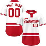 Custom Two-Button Baseball Jersey Personalized Classic Style Stripe Short Sleeve Shirts Streetwear