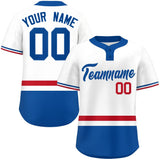 Custom Two-Button Baseball Jersey Personalized Classic Style Stripe Short Sleeve Shirts Streetwear