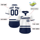 Custom Two-Button Baseball Jersey Personalized Classic Style Stripe Short Sleeve Shirts Streetwear