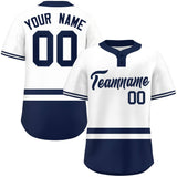 Custom Two-Button Baseball Jersey Personalized Classic Style Stripe Short Sleeve Shirts Streetwear