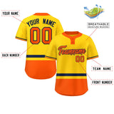 Custom Two-Button Baseball Jersey Personalized Classic Style Stripe Mens Casual Short Sleeve Shirts