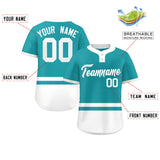 Custom Two-Button Baseball Jersey Personalized Classic Style Stripe Mens Casual Short Sleeve Shirts