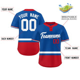 Custom Two-Button Baseball Jersey Personalized Classic Style Stripe Mens Casual Short Sleeve Shirts