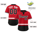 Custom Two-Button Baseball Jersey Personalized Classic Style Stripe Mens Casual Short Sleeve Shirts