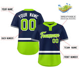 Custom Two-Button Baseball Jersey Personalized Classic Style Stripe Sports Short Sleeve Shirts Outdoor Jersey