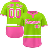 Custom Two-Button Baseball Jersey Personalized Classic Style Stripe Sports Short Sleeve Shirts Outdoor Jersey