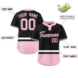 Custom Two-Button Baseball Jersey Personalized Classic Style Stripe Sports Short Sleeve Shirts Men Youth