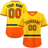 Custom Color Block Personalized Letter Number V-Neck Pullover Shirt Baseball Jersey For Men/Women/Youth