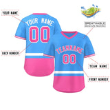 Custom Color Block Personalized Letter Number V-Neck Short Sleeve Pullover Shirt Baseball Jersey For Men/Boy