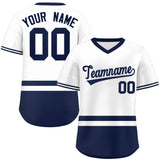 Custom V-Neck Color Block Personalized  Short Sleeve Pullover Baseball Jersey