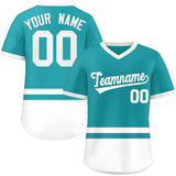 Custom V-Neck Color Block Personalized V-Neck Pullover Baseball Jersey For Men/Women/Youth