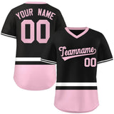 Custom V-Neck Color Block Personalized V-Neck Short Sleeve Training Pullover Baseball Jersey