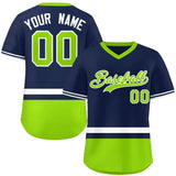 Custom Color Block Personalized Team Name Number V-Neck Short Sleeve Pullover Baseball Jersey For Men/Boy