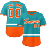Custom Color Block Personalized Any Name Number V-Neck Short Sleeve Pullover Baseball Jersey