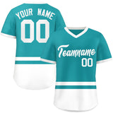 Custom Color Block Personalized Any Name Number V-Neck Pullover Baseball Jersey For Men/Women/Youth