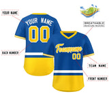 Custom Color Block Personalized Any Name Number V-Neck Pullover Baseball Jersey For Men/Women/Youth