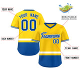 Custom Color Block Personalized Any Name Number V-Neck Pullover Baseball Jersey For Men/Women/Youth