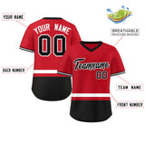 Custom Color Block Personalized Any Name Number V-Neck Pullover Baseball Jersey For Men/Women/Youth