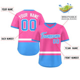 Custom Color Block Personalized Any Name Number V-Neck Short Sleeve Pullover Baseball Jersey For Men/Boy