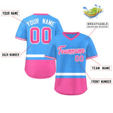 Custom Color Block Personalized Any Name Number V-Neck Short Sleeve Pullover Baseball Jersey For Men/Boy