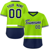 Custom Color Block Personalized Any Name Number V-Neck Short Sleeve Pullover Baseball Jersey For Men/Boy