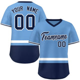 Custom Color Block Personalized Any Name Number V-Neck Short Sleeve Training Pullover Baseball Jersey