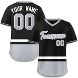 Custom Color Block Personalized Any Name Number V-Neck Short Sleeve Training Pullover Baseball Jersey