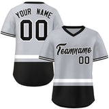 Custom Color Block Personalized Any Name Number V-Neck Short Sleeve Training Pullover Baseball Jersey
