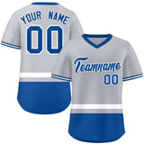 Custom Color Block Personalized Any Name Number V-Neck Short Sleeve Training Pullover Baseball Jersey