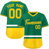 Custom Color Block Personalized Any Name Number V-Neck Short Sleeve Training Pullover Baseball Jersey