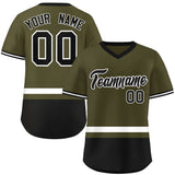 Custom Color Block Personalized Any Name Number V-Neck Short Sleeve Training Pullover Baseball Jersey