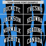 Custom Black Powder Blue Flame Pattern Authentic Pullover Baseball Jersey