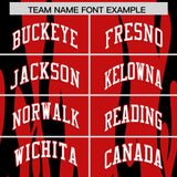 Custom Red Black Flame Pattern Authentic Pullover Baseball Jersey