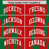 Custom Red Kelly Green Flame Pattern Authentic Pullover Baseball Jersey